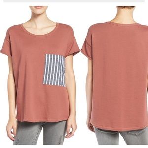 Stripe Pocket Tee Size M